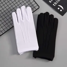 Sun Protection Driving Gloves Men Women Short Elastic Thin Glove Fashion Solid Color Cotton Summer Sunscreen Gloves Black White