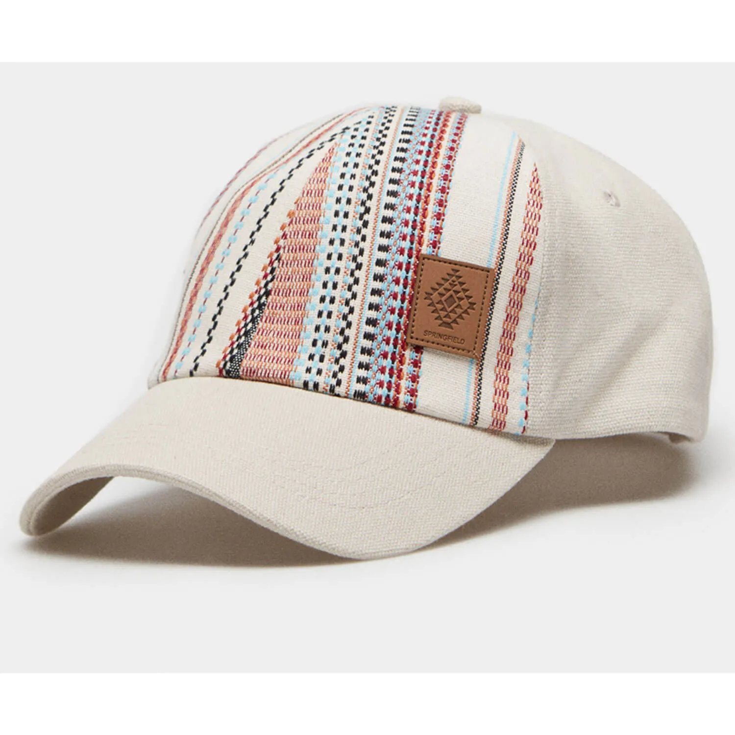 White Print Cap - White