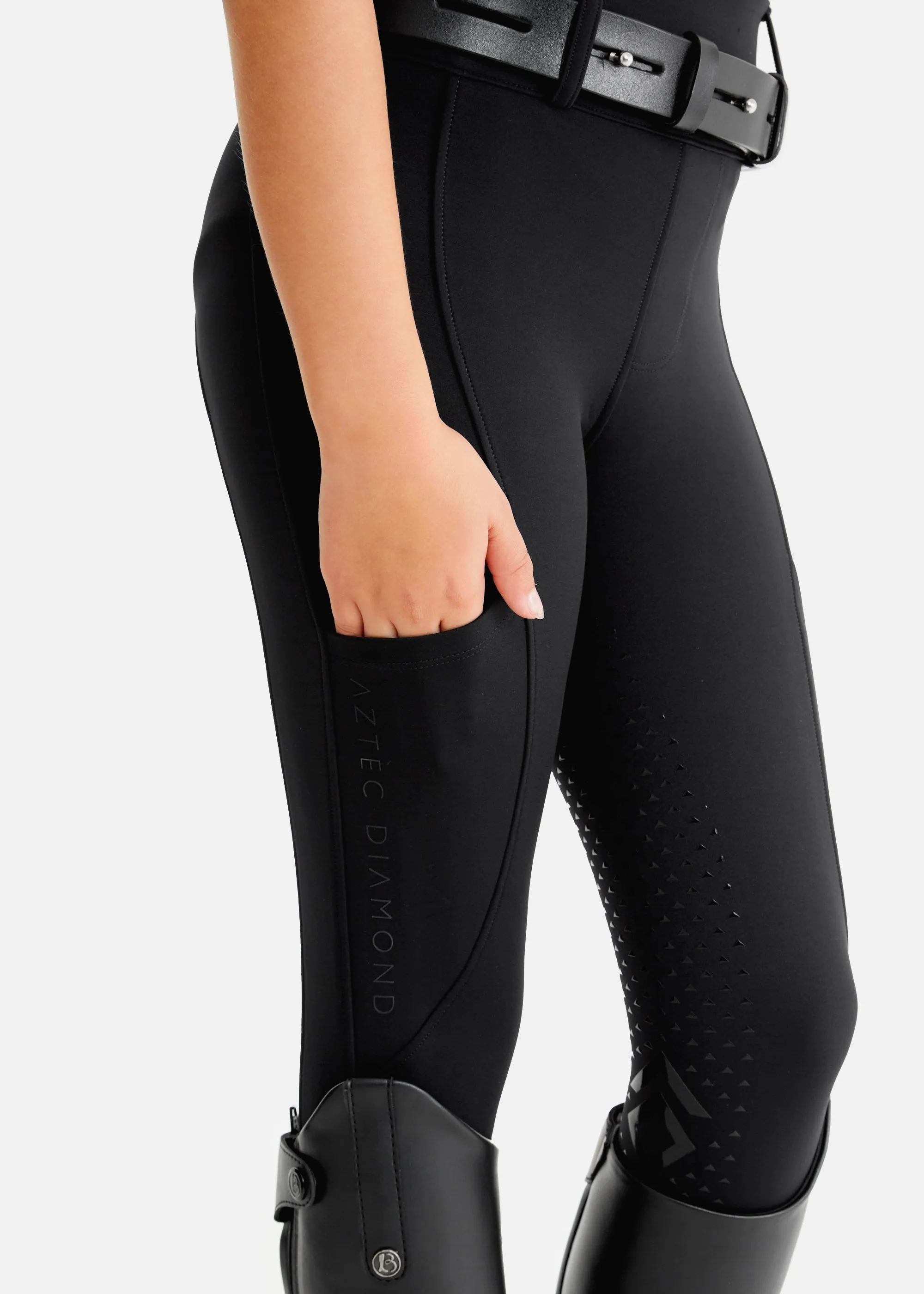 YR Black Full Seat Compression Breeches